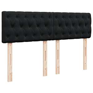 Box spring postel s matrací černá 160x200 cm samet - obrázek 5