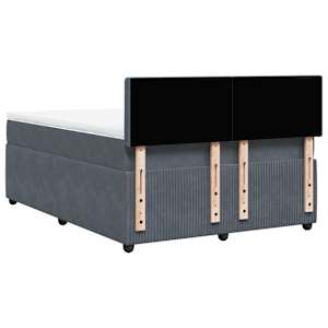 Box spring postel s matrací tmavě šedá 160x200 cm samet - obrázek 10