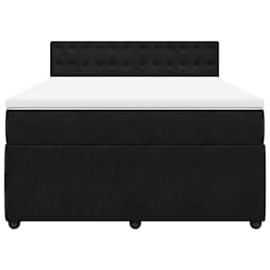Box spring postel s matrací černá 160x200 cm samet - obrázek 4