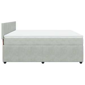 Box spring postel s matrací světle šedá 180x200 cm samet - obrázek 9