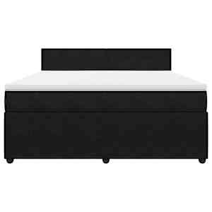 Box spring postel s matrací černá 180x200 cm samet - obrázek 4