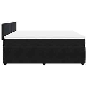 Box spring postel s matrací černá 180x200 cm samet - obrázek 9