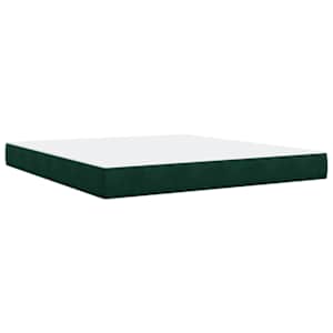 Box spring postel s matrací tmavě zelená 180x200 cm samet - obrázek 7