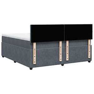 Box spring postel s matrací tmavě šedá 180x200 cm samet - obrázek 10
