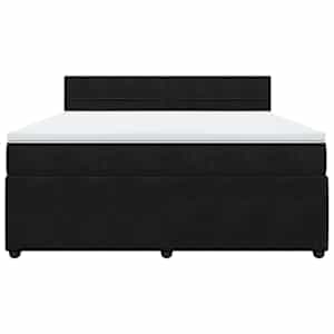 Box spring postel s matrací černá 180x200 cm samet - obrázek 4