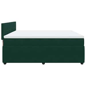Box spring postel s matrací tmavě zelená 180x200 cm samet - obrázek 9