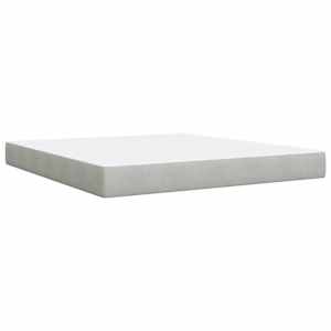 Box spring postel s matrací světle šedá 180x200 cm samet - obrázek 7