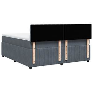Box spring postel s matrací tmavě šedá 180x200 cm samet - obrázek 10