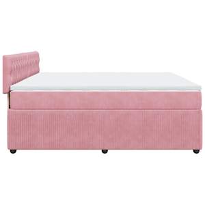 Box spring postel s matrací růžová 180x200 cm samet - obrázek 9