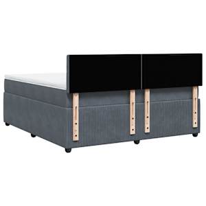 Box spring postel s matrací tmavě šedá 180x200 cm samet - obrázek 10