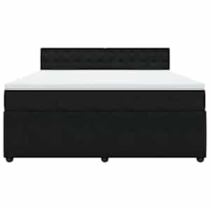 Box spring postel s matrací černá 180x200 cm samet - obrázek 4