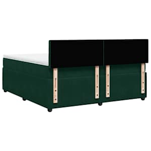 Box spring postel s matrací tmavě zelená 180x200 cm samet - obrázek 10