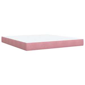 Box spring postel s matrací růžová 180x200 cm samet - obrázek 7