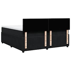 Box spring postel s matrací černá 200x200 cm samet - obrázek 10