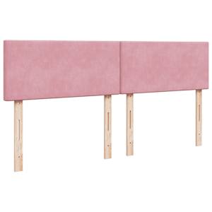 Box spring postel s matrací růžová 200x200 cm samet - obrázek 5