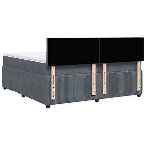 Box spring postel s matrací tmavě šedá 200x200 cm samet - obrázek 10