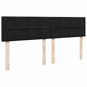 Box spring postel s matrací černá 200x200 cm samet - obrázek 5