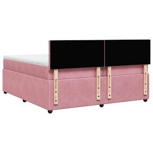 Box spring postel s matrací růžová 200x200 cm samet - obrázek 10