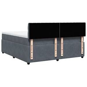 Box spring postel s matrací tmavě šedá 200x200 cm samet - obrázek 10