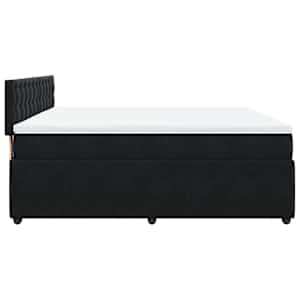 Box spring postel s matrací černá 200x200 cm samet - obrázek 9