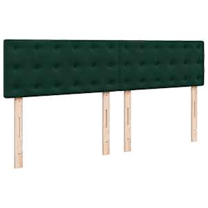 Box spring postel s matrací tmavě zelená 200x200 cm samet - obrázek 5