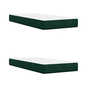 Box spring postel s matrací tmavě zelená 200x200 cm samet - obrázek 7