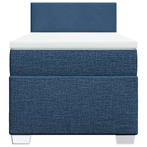 Box spring postel s matrací modrá 80x200 cm textil - obrázek 6