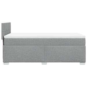 Box spring postel s matrací světle šedá 80 x 200 cm textil - obrázek 11