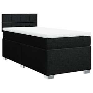Box spring postel s matrací černá 80 x 200 cm textil - obrázek 3