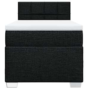 Box spring postel s matrací černá 80 x 200 cm textil - obrázek 6