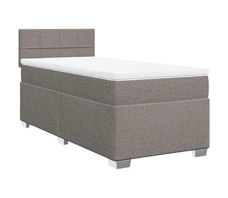vidaXL &Kappa;&rho;&epsilon;&beta;ά&tau;&iota; Boxspring &mu;&epsilon; &Sigma;&tau;&rho;ώ&mu;&alpha; Taupe 80x200 &epsilon;&kappa;. &Upsilon;&phi;&alpha;&sigma;&mu;ά&tau;&iota;&nu;&omicron;