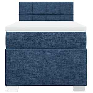 Box spring postel s matrací modrá 80x200 cm textil - obrázek 6