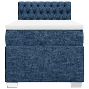 Box spring postel s matrací modrá 80x200 cm textil - obrázek 6