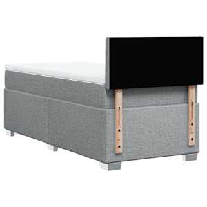 Box spring postel s matrací světle šedá 80 x 200 cm textil - obrázek 12