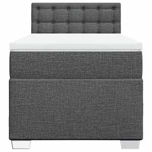 Box spring postel s matrací tmavě šedá 80 x 200 cm textil - obrázek 6