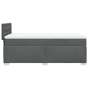 Box spring postel s matrací tmavě šedá 80 x 200 cm textil - obrázek 11