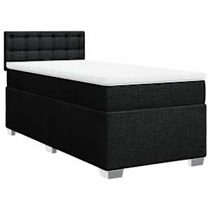 Box spring postel s matrací černá 80 x 200 cm textil - obrázek 3