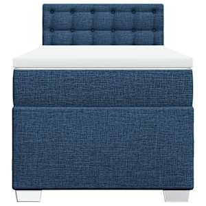 Box spring postel s matrací modrá 80x200 cm textil - obrázek 6
