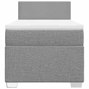 Box spring postel s matrací světle šedá 90x190 cm textil - obrázek 6