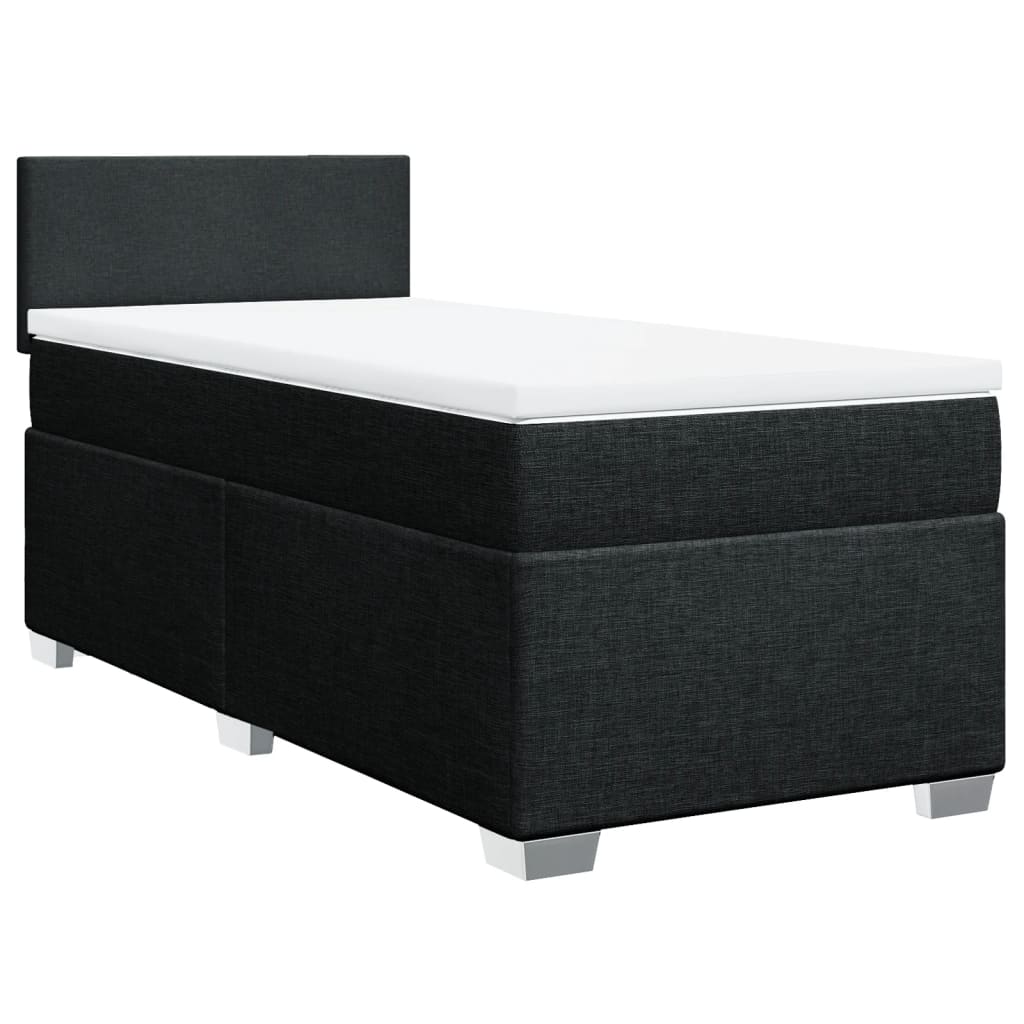 Thumbnail - vidaXL Boxspringbett mit Matratze Schwarz 90x190 cm Stoff