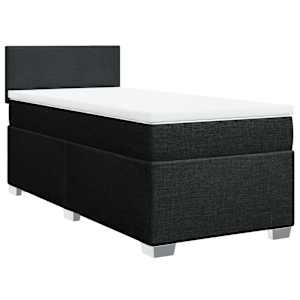 Box spring postel s matrací černá 90x190 cm textil - obrázek 3