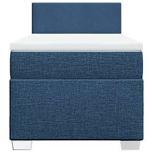 Box spring postel s matrací modrá 90x190 cm textil - obrázek 6