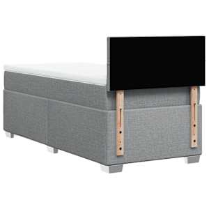 Box spring postel s matrací světle šedá 90x190 cm textil - obrázek 12