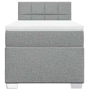 Box spring postel s matrací světle šedá 90x190 cm textil - obrázek 6