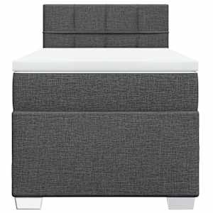 Box spring postel s matrací tmavě šedá 90x190 cm textil - obrázek 6