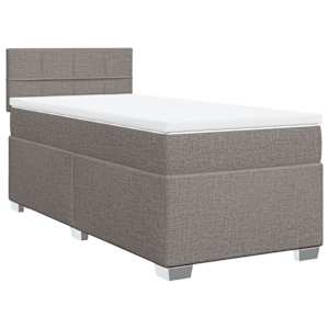 Box spring postel s matrací taupe 90x190 cm textil - obrázek 3