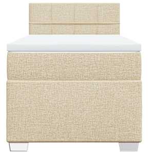 Box spring postel s matrací krémová 90x190 cm textil - obrázek 6