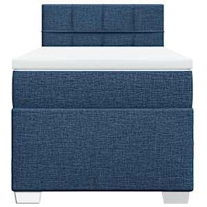 Box spring postel s matrací modrá 90x190 cm textil - obrázek 6
