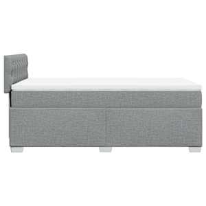 Box spring postel s matrací světle šedá 90x190 cm textil - obrázek 11