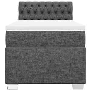 Box spring postel s matrací tmavě šedá 90x190 cm textil - obrázek 6